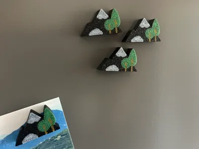 Mini Mountain Fridge Magnet