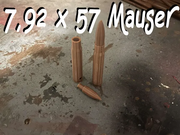 Cartouches Mauser 7,92x57 factices