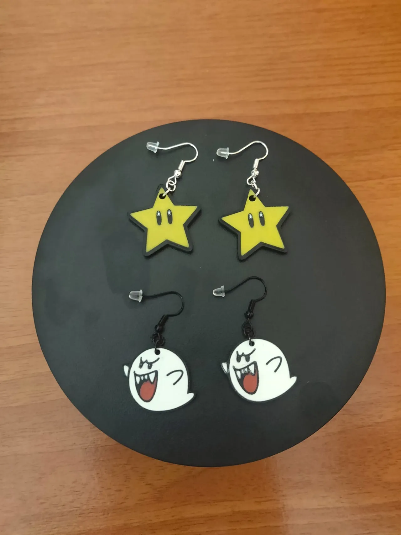 Super Mario Boo and Power Star Earrings view 4