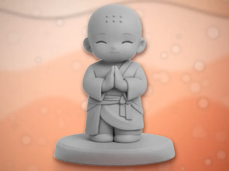 Chibi Zen Monk | Tabletop RPG Miniature