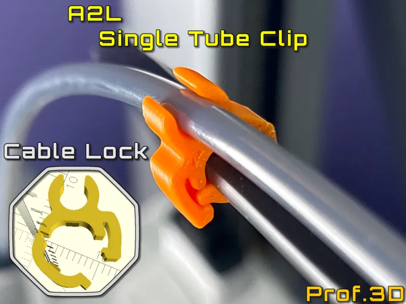 A2L Toolhead Single PTFE Tube Clip ⧸ Cable Lock