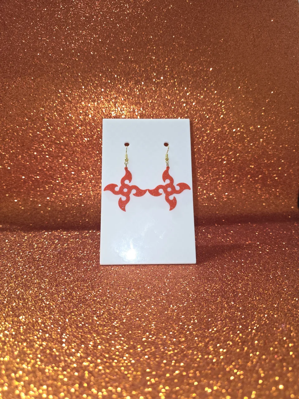 Shadow blade earrings view 2