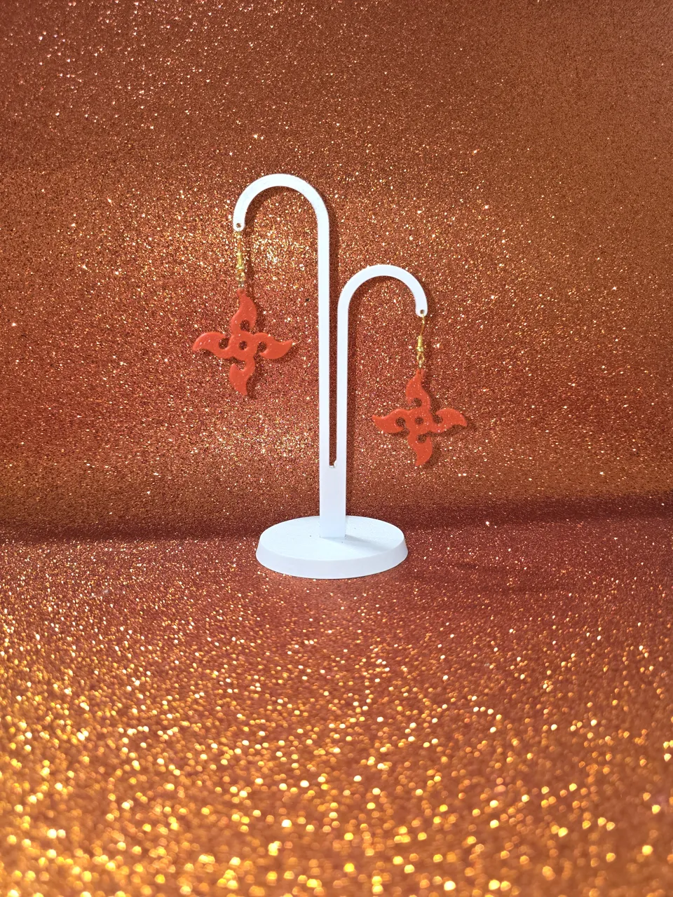 Shadow blade earrings view 3