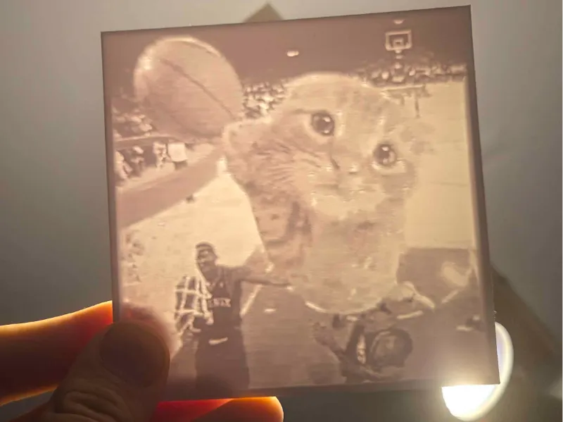 Basketball Cat Lithophane