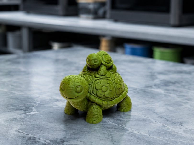 Schildkroeten Duo mit floralem Panzer