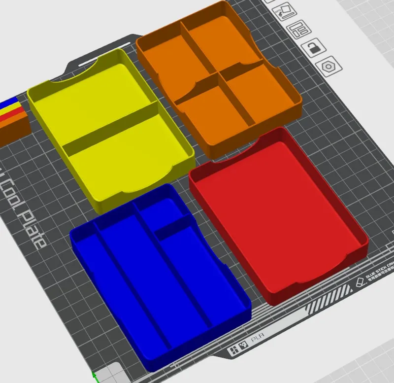 Stackable trays - fixed