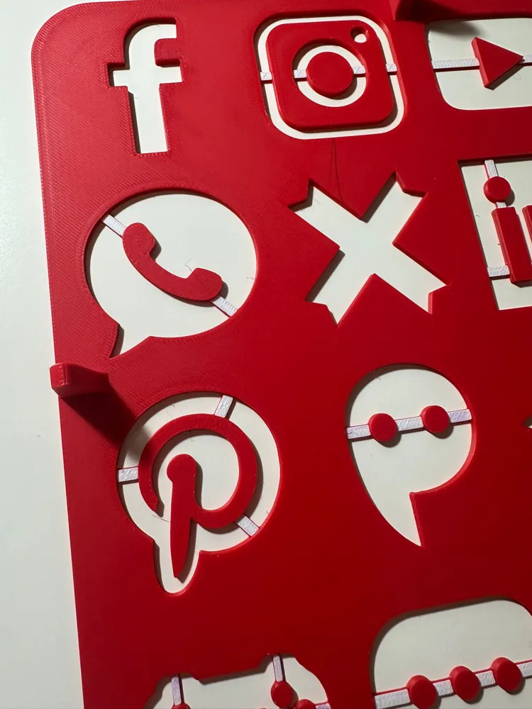 Stencil Logo Social Network - Free 3D Print Model - MakerWorld