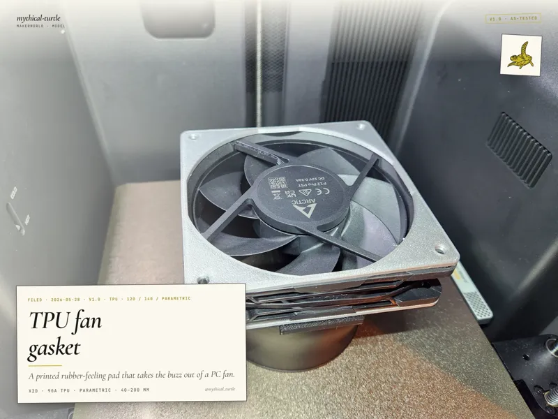 Customizable TPU fan gasket