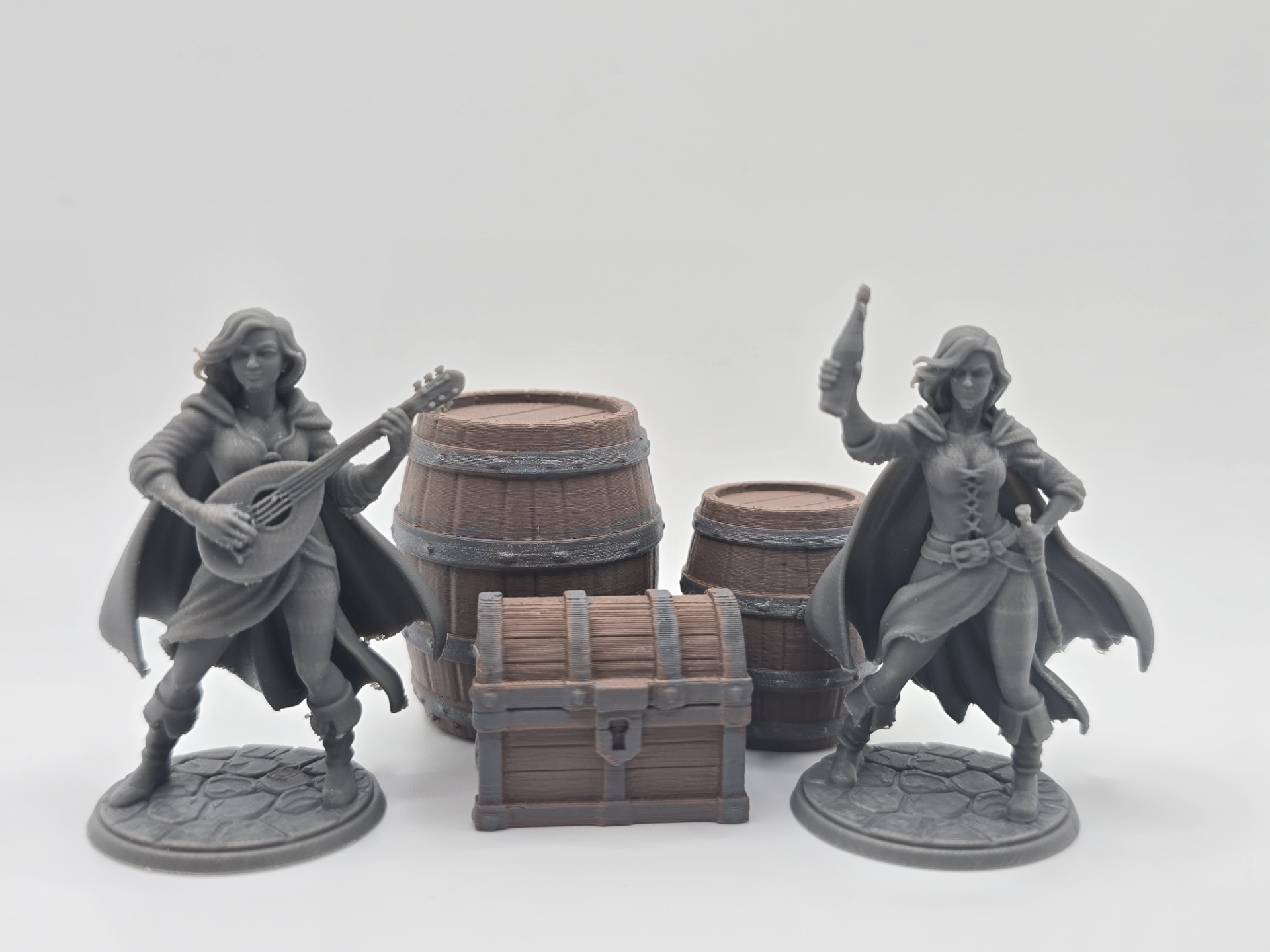 Female Bard Miniature Lute & Tavern  Variants