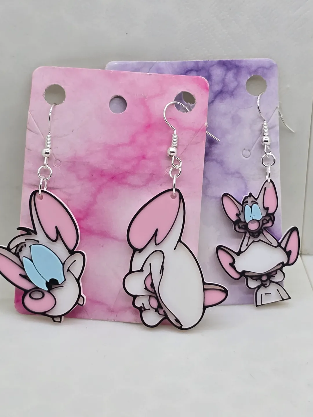 Pinky and the Brain Earrings view 2
