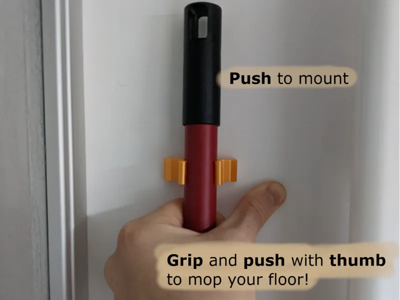 Wall bracket for basic Vileda floor washer