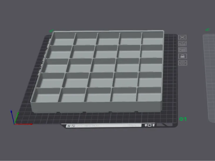 Machinist Gridfinity stackable loose insert trey