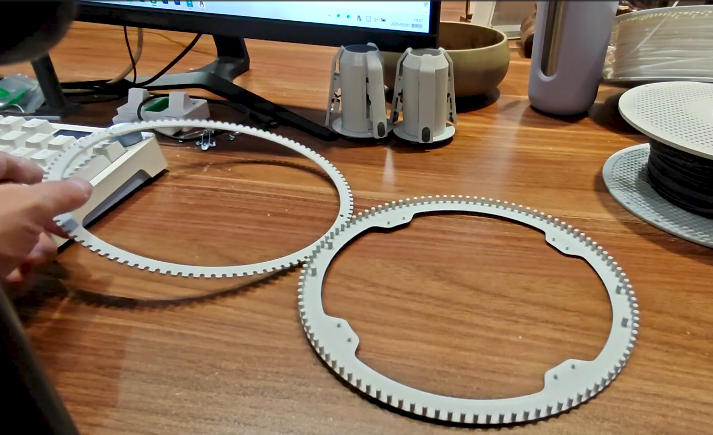Miniatura 5 do modelo 3D 【老滕】密封箱料盘架，官方回转轴，手动退料 [已更新加强版]