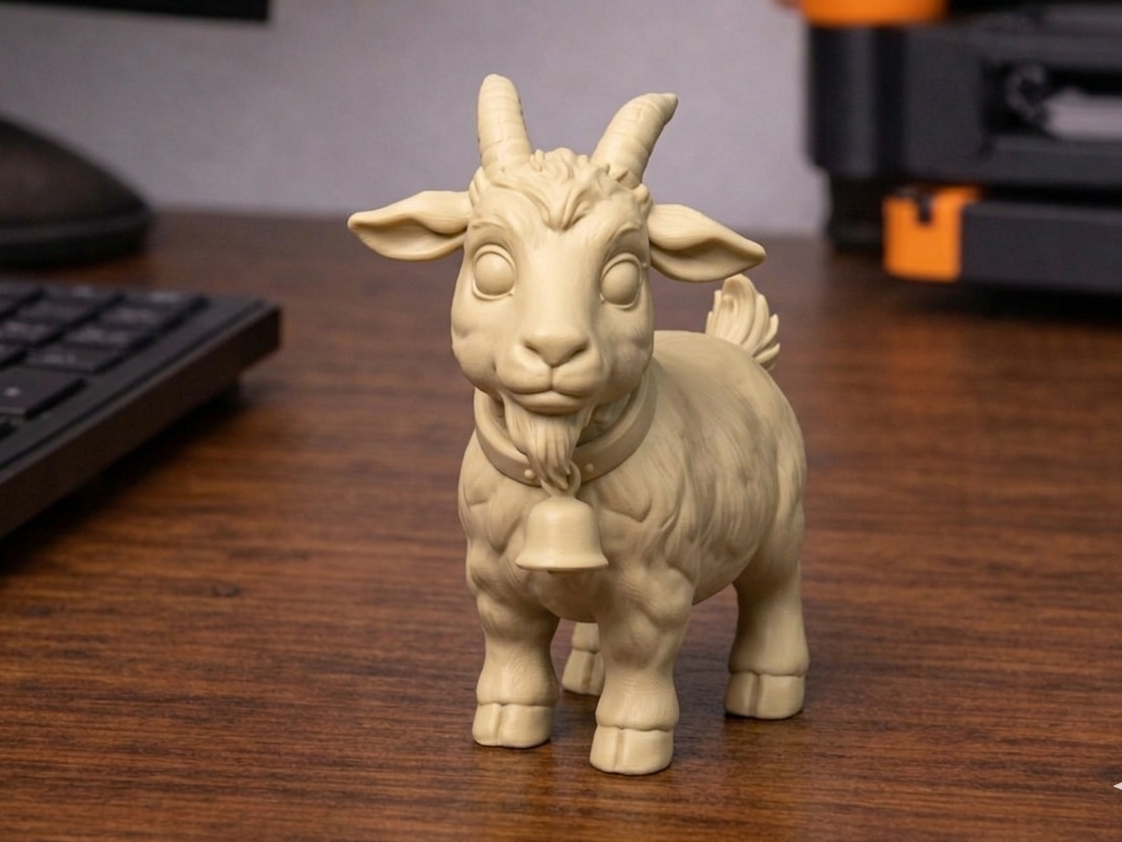 Goat Figurine – OBJ Textured 3D Printable #7/18