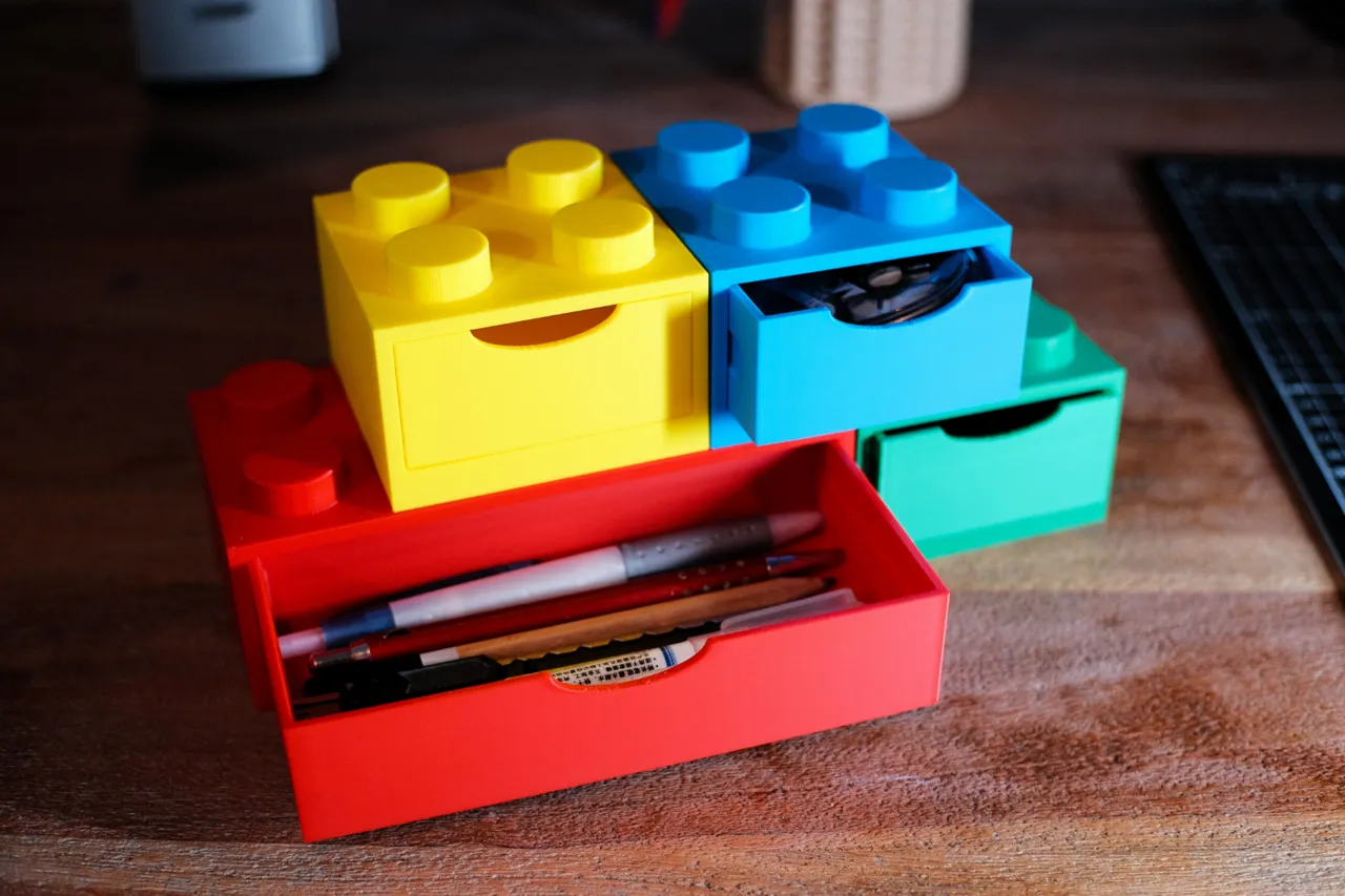 Brick Stackable Desk Boxes view 2
