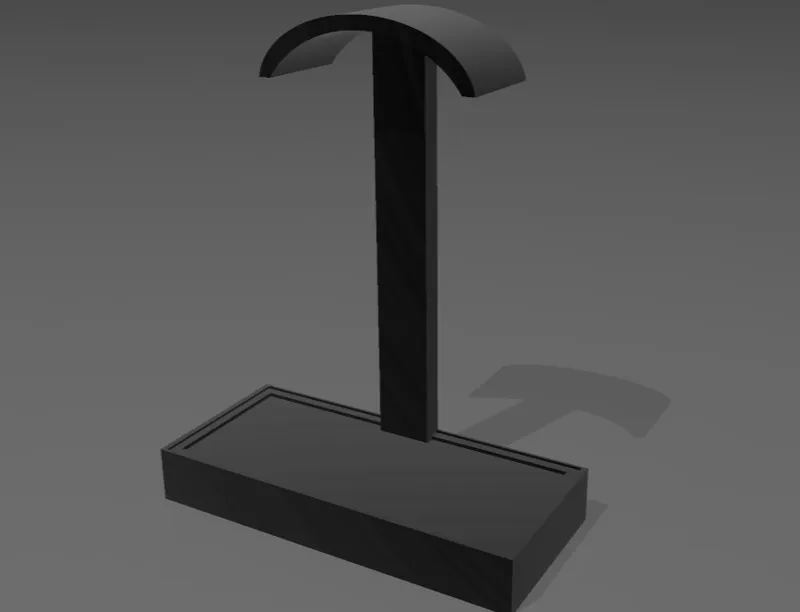 Headphone Stand With Storage & Power Cord Channel