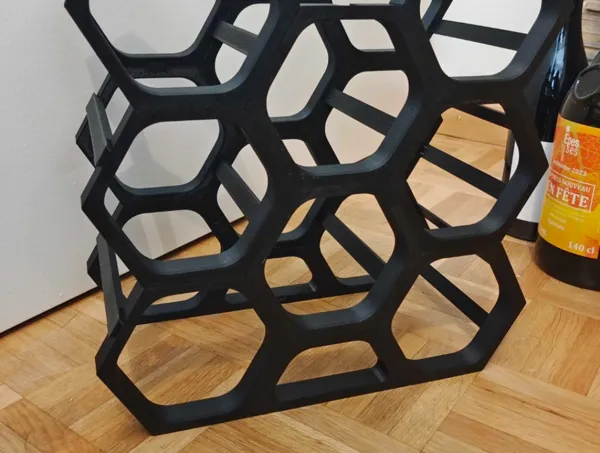 Étagère à vin modulaire en nid d'abeille