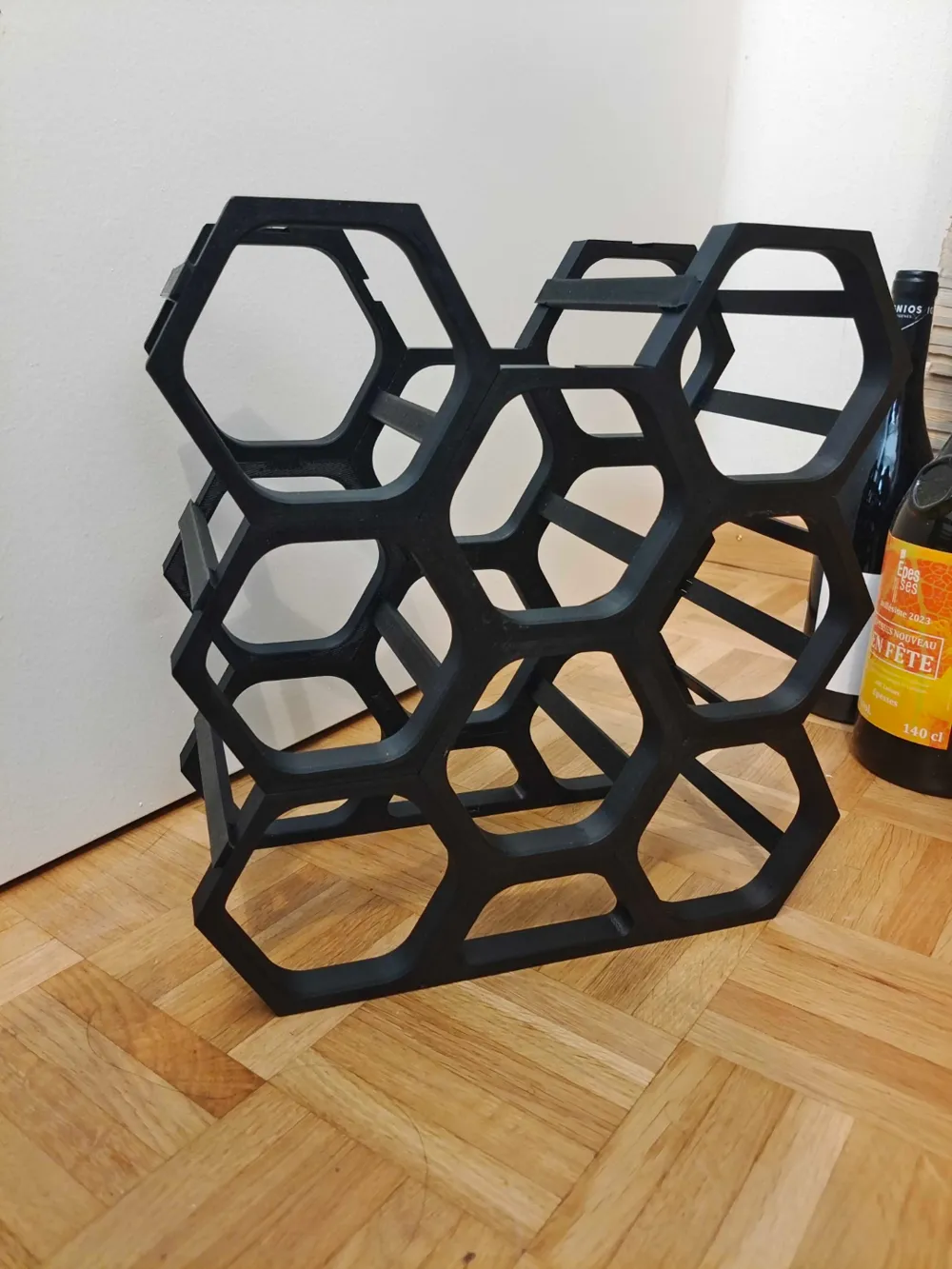 Hexwine - Modular Honeycomb Wine Rack Shelf - Free 3D Print Model ...
