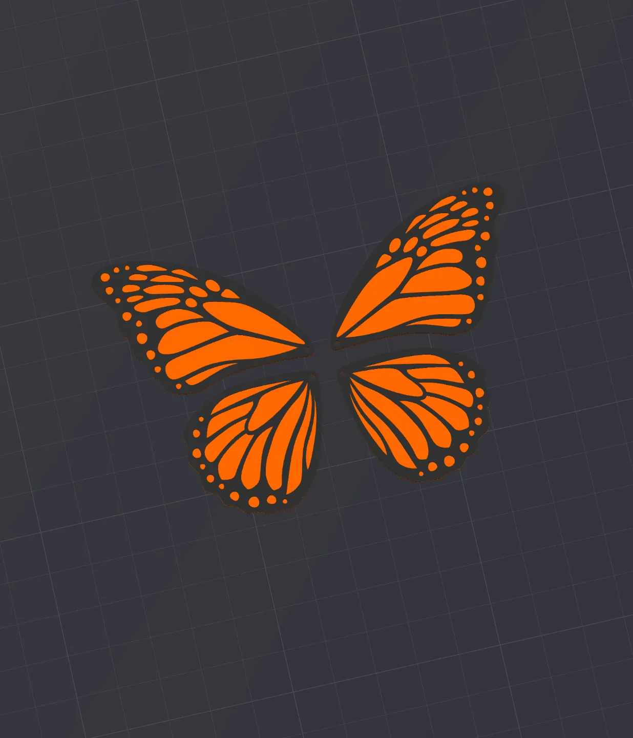 Monarch Butterfly Wing Earrings, Quick Printing view 2