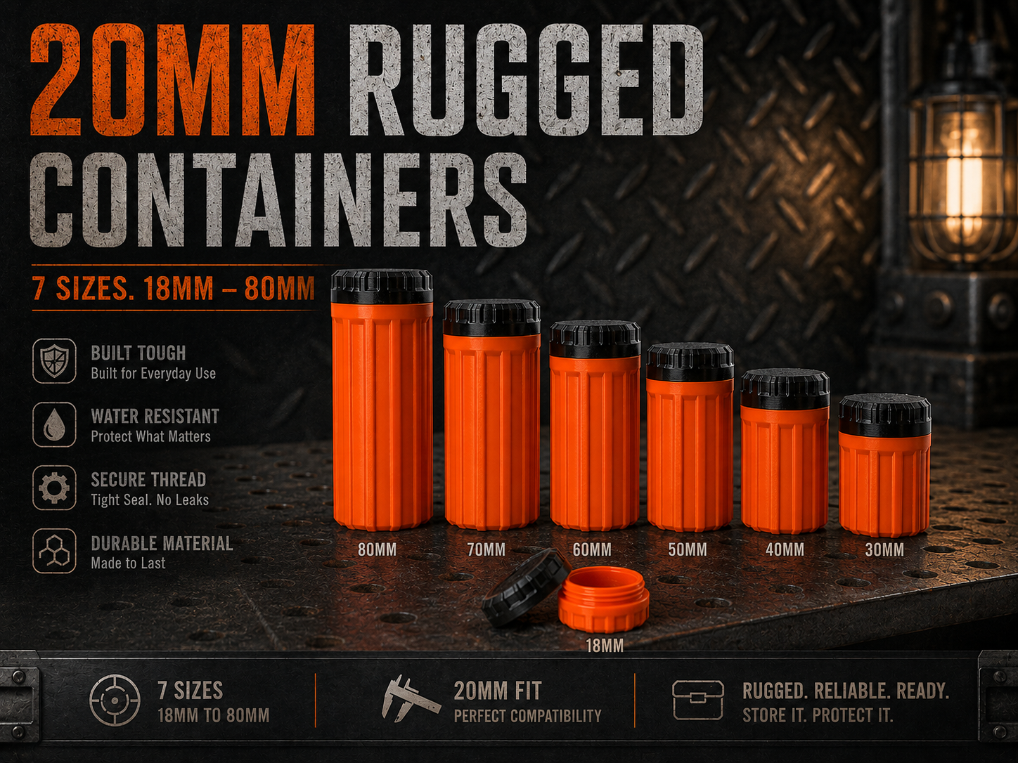 Rugged Container 20mm Edition - 7 Sizes