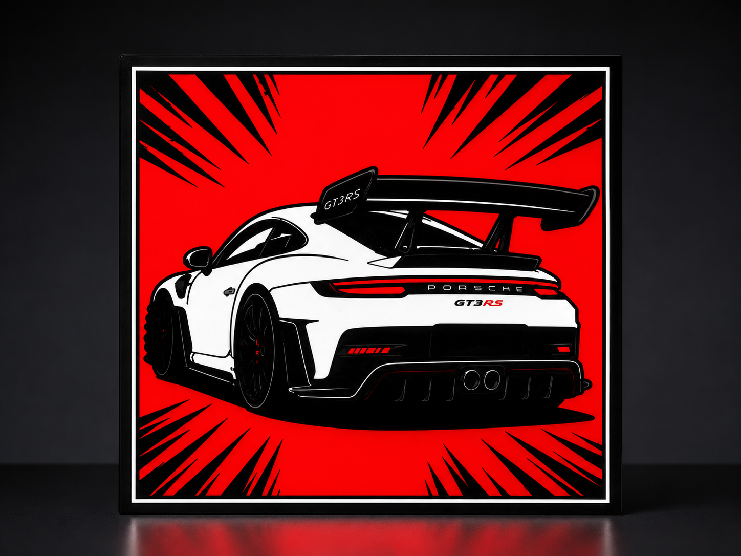 GT3RS Inspired Pop Art Lightbox