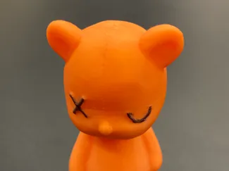 삐딱한 곰 인형 스케일 축소