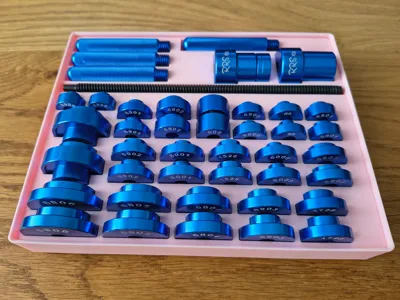 Gridfinity bearing press tool storage