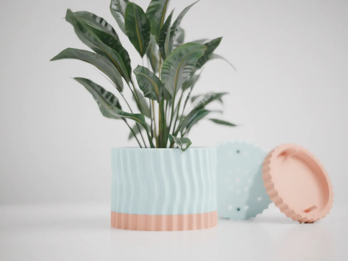 Planter With Drip Tray - Free 3D Print Model - MakerWorld