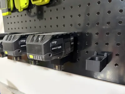 Ryobi Battery Pegboard Holder
