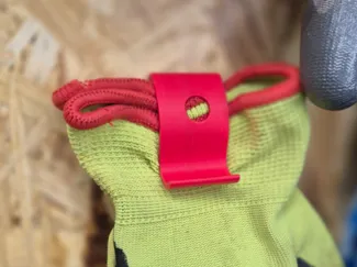 Wall clip for hanging gloves with screw fixing