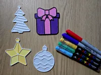 Panneaux de coloriage de Noël à colorier — photo 2