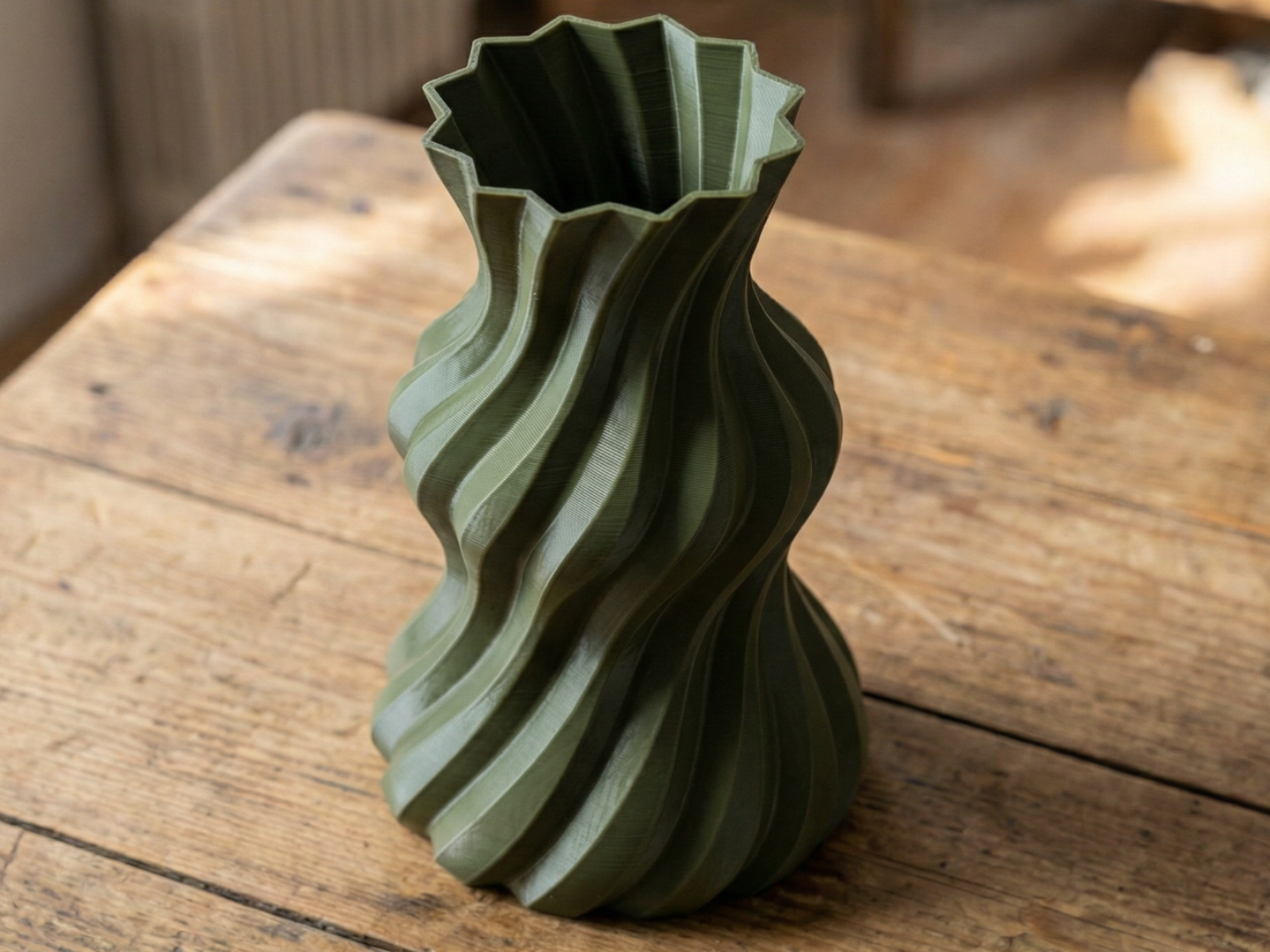 Twisted Spiral Vase - Modern Home Decor