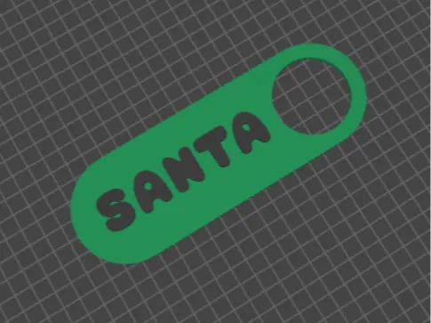 Santa Magic Key Tag