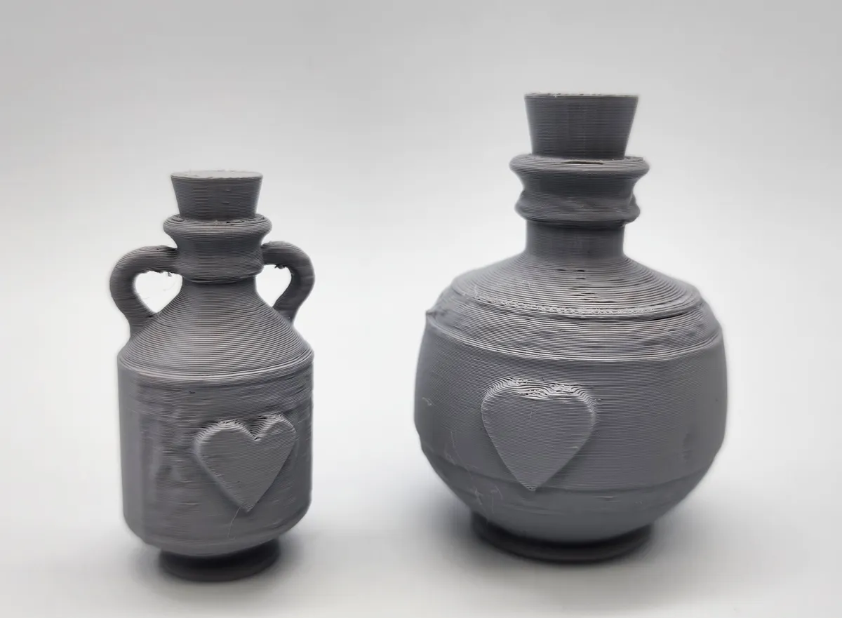 Fioles de potion de soin miniatures