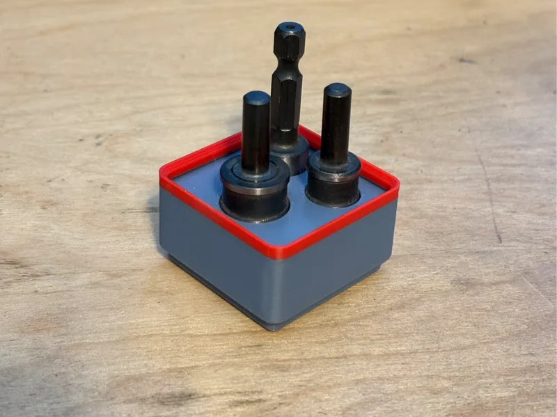Gridfinity 1u Bin for Chamfer Bits