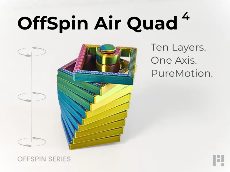 OffSpin Air Quad4 – 10‑Layer Axis Spinner (No AMS)