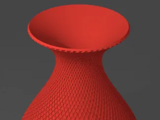 red vase