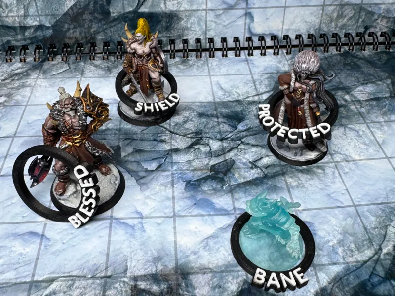 Dungeons & Dragons Status Rings (SRD-based)