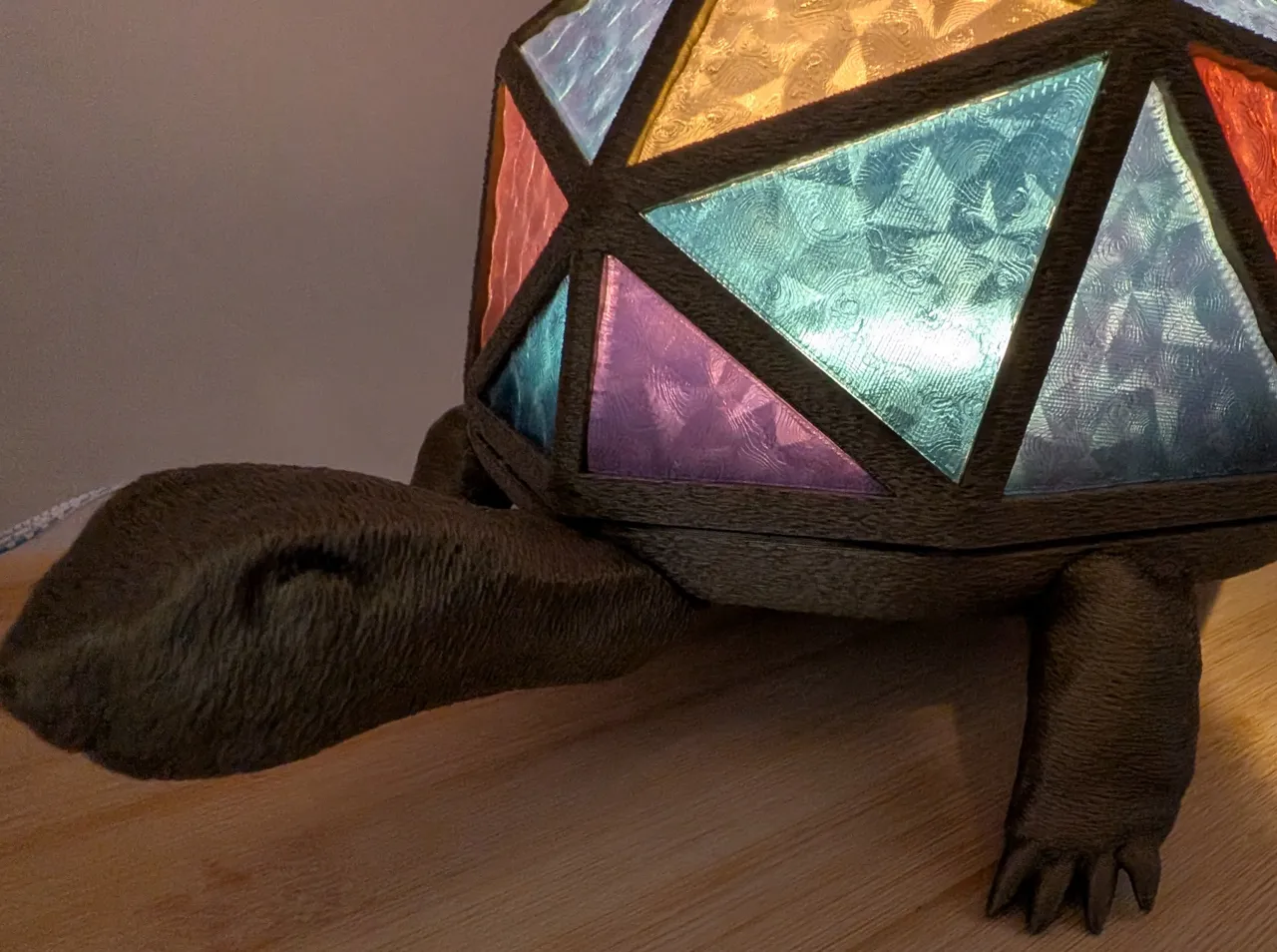 Mosaic 'Stained Glass' Turtle Lamp view 4