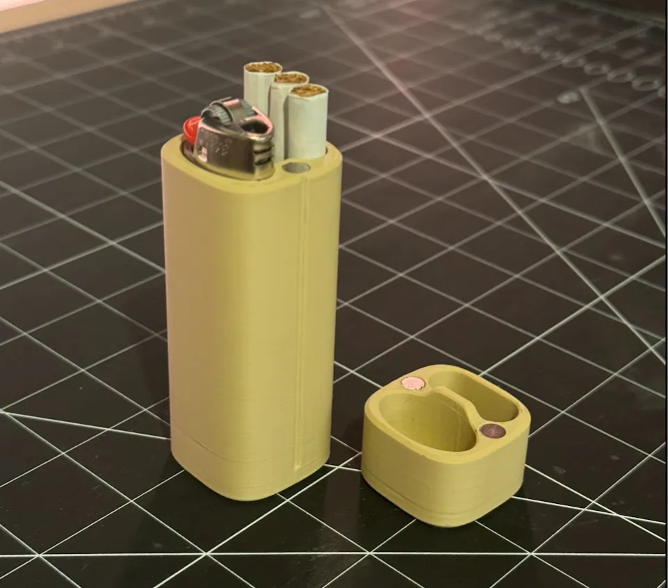 3Cig - Cigarette + Bic Lighter Carrying Case - Free 3D Print Model ...