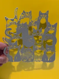 Décoration murale silhouettes de chatons — photo 3