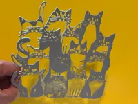 Décoration murale silhouettes de chatons — photo 1