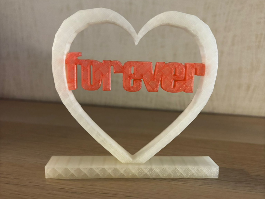Herz Schriftzug „Forever“ – 3D Deko