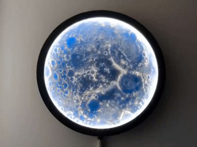 Realistic Moon Relief Lamp - Dual LED System