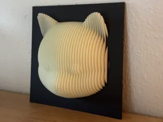 Shiba Inu Schnittskulptur / Schichtskulptur