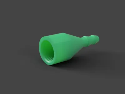 1/2" female to 1/4" barbed irrigation adapter