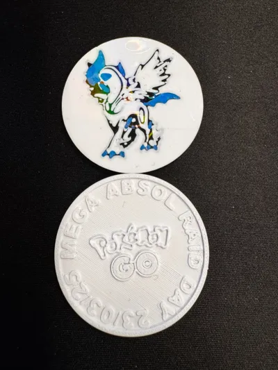 Mega Absol Raid Day coin by Crispy_NL - MakerWorld