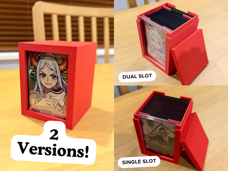 TCG Deck Box with Hard Case Slot for Main Card