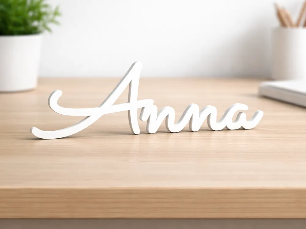 Modern Name Decor Stand – Anna - Free 3D Print Model - MakerWorld