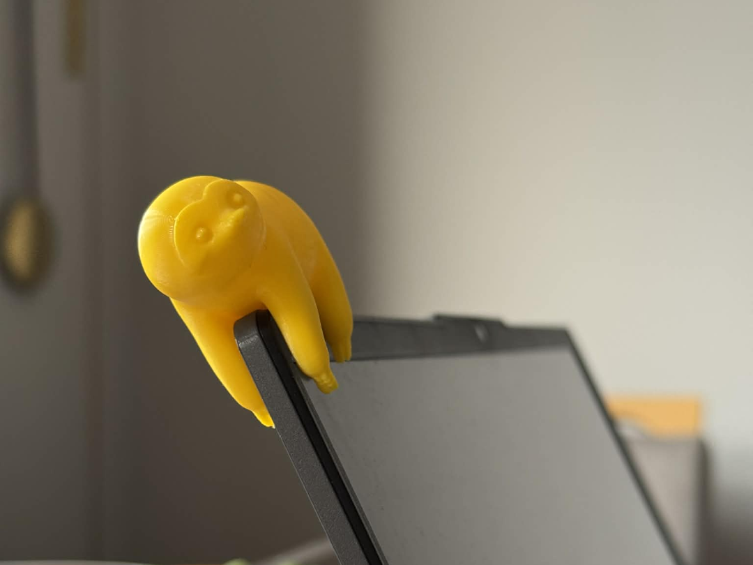 Cute Hanging Sloth Monitor Clip